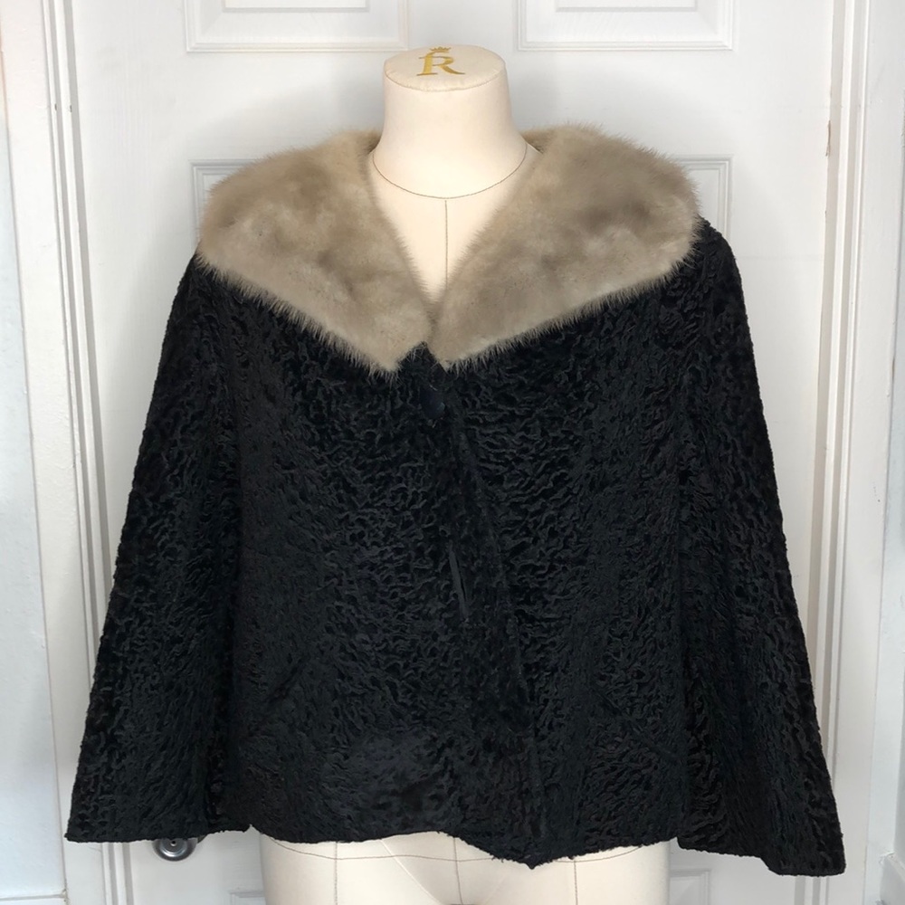 Vintage Bullocks Persian Lamb mink coat Sz M